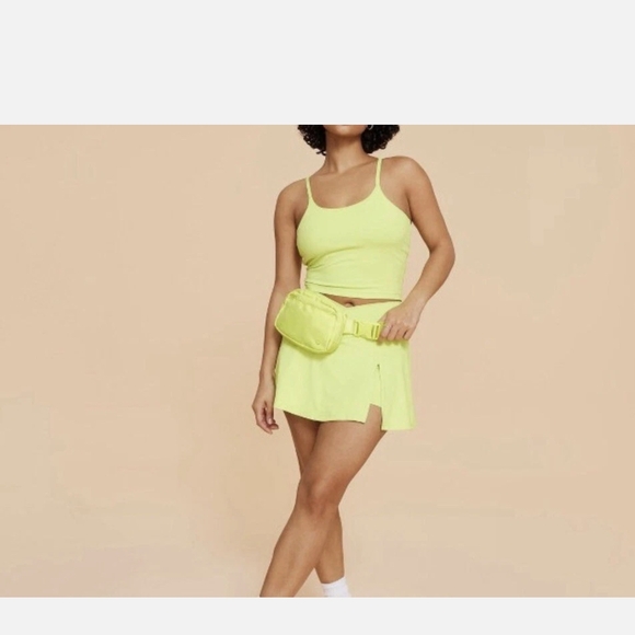 Blogilates Lime Green Strappy Women's Top - Picture 1 of 4